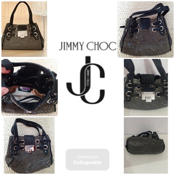 ‼️WOW‼️CRYSTAL Rhinestone JIMMY CHOO BAG‼️EUC ! LIMITED EDITION‼️ - Picture 12 of 16